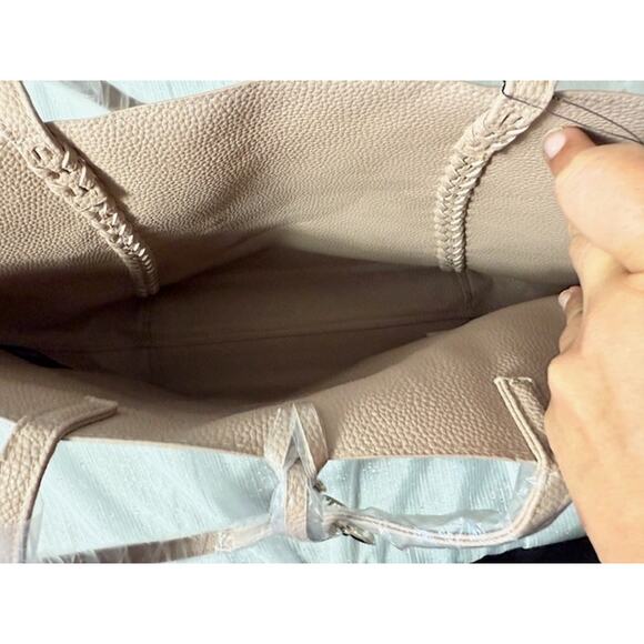 BADGLEY MISCHKA PINK BAG WITH LEATHER STITCHING NWT - Picture 6 of 7